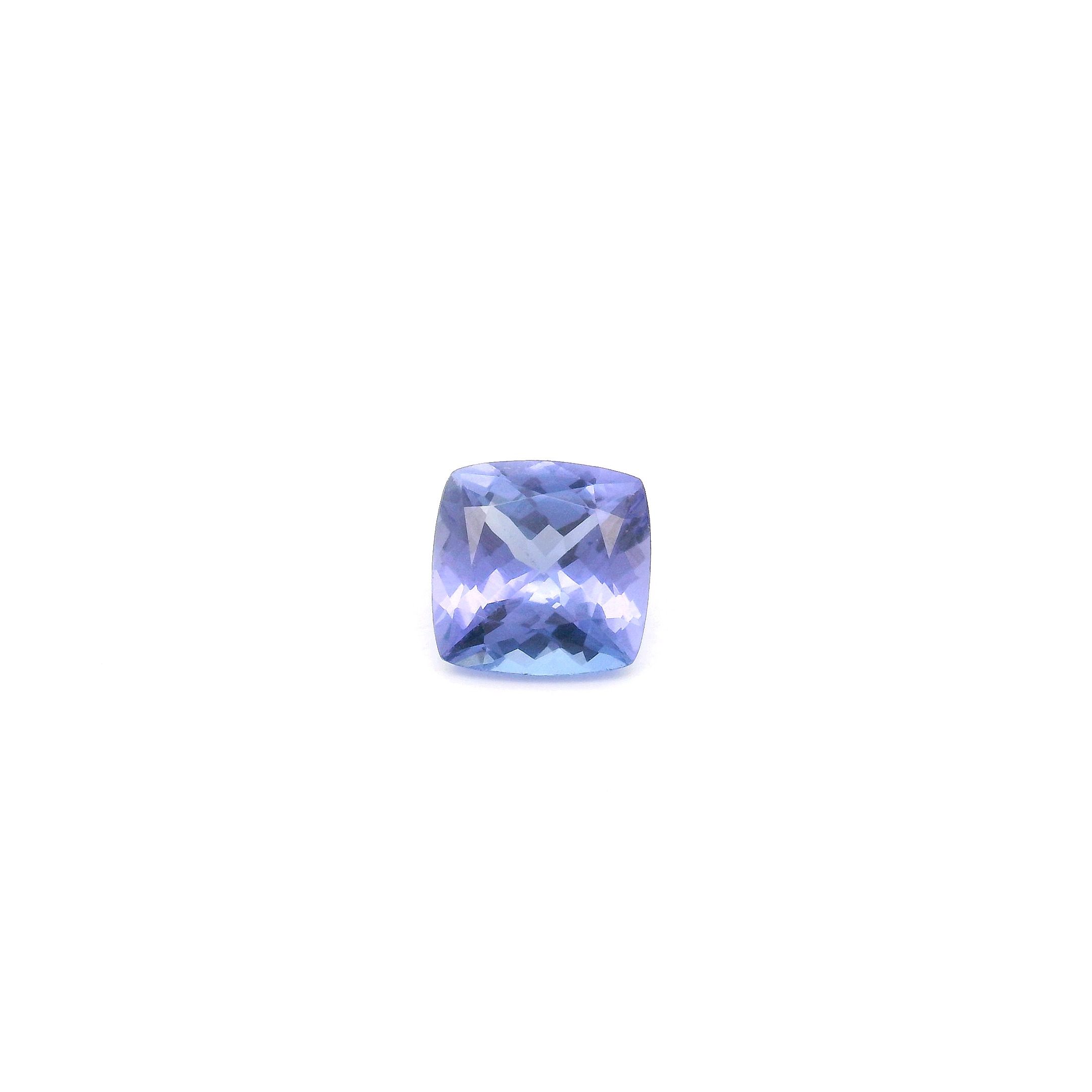 Tanzanit 1,14 ct, niebieski, szlif cushion