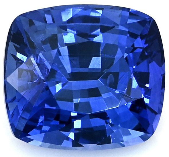 Szafir 3,53 ct, niebieski, szlif cushion