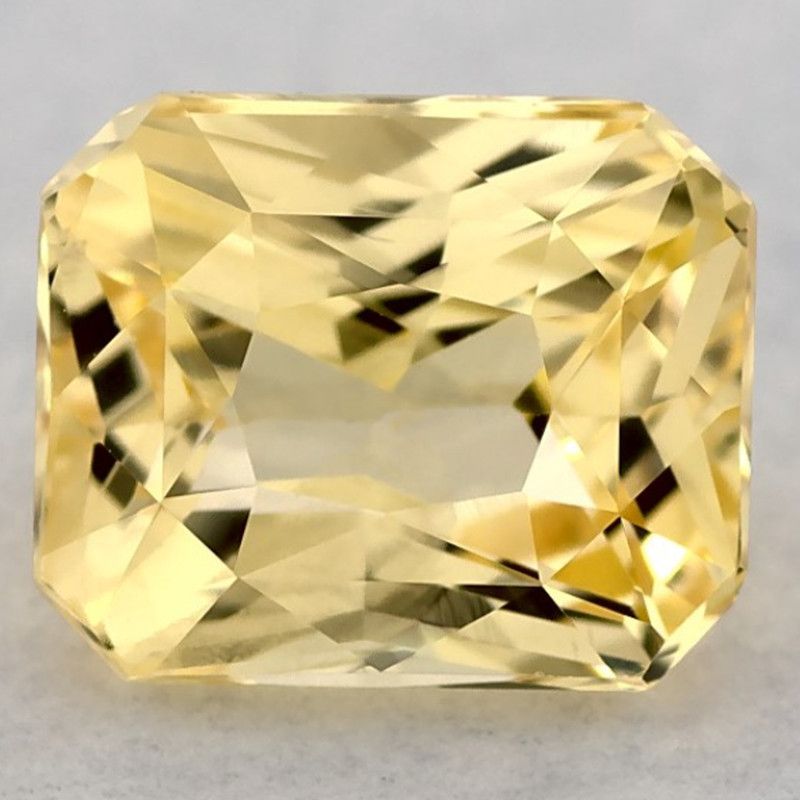Szafir 1,51 ct, żółty, szlif radiant