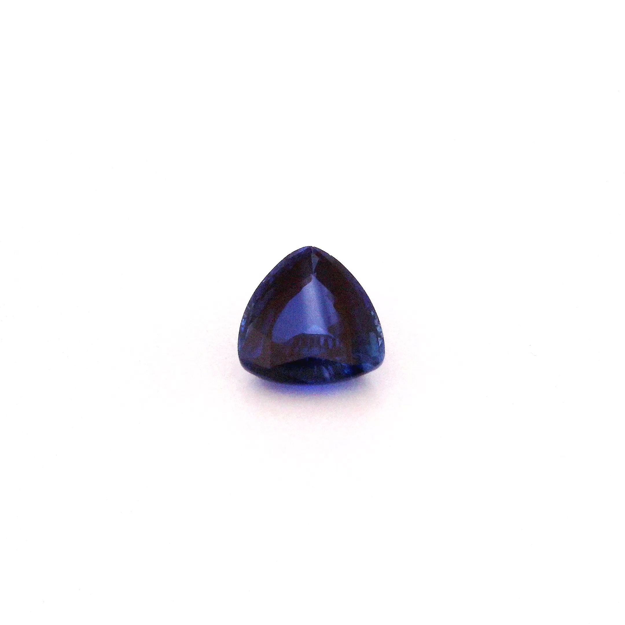 Szafir 1,47 ct, niebieski, szlif trilliant