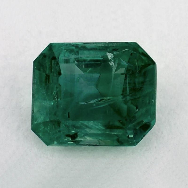 Szmaragd 1,69 ct, zielony, szlif ośmiokątny