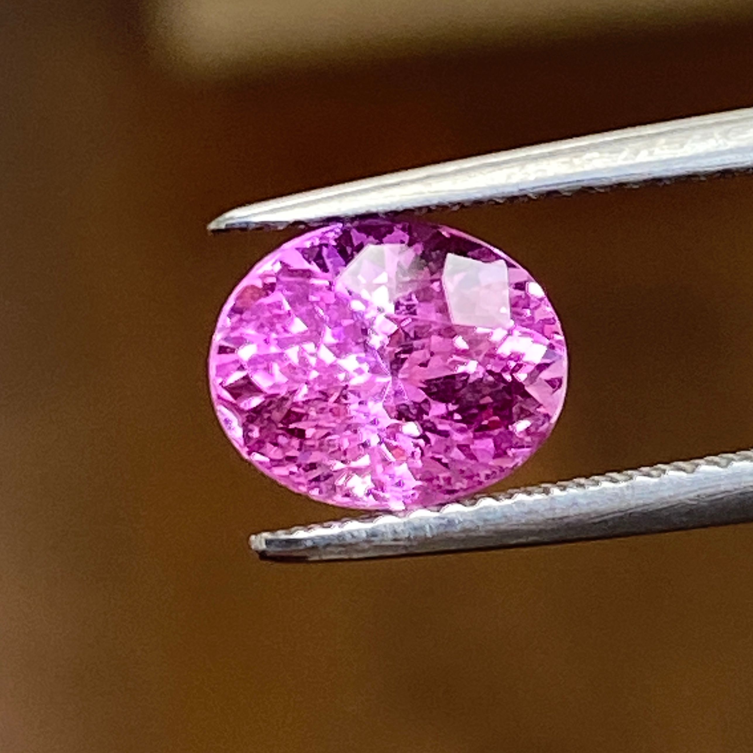 SAPPHIRE FACETED 3.02ct PINK Pink EC SRILANKA HEATED