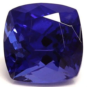Tanzanit 2,90 ct, niebieski, szlif cushion