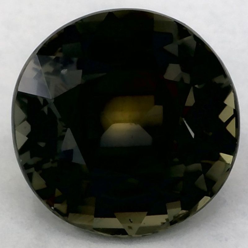 Szafir 2,09 ct, zielony, szlif okrągły
