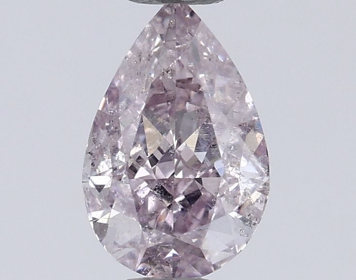 0.5-carat pear diamond with null color, Fair cut, and I1 clarity.