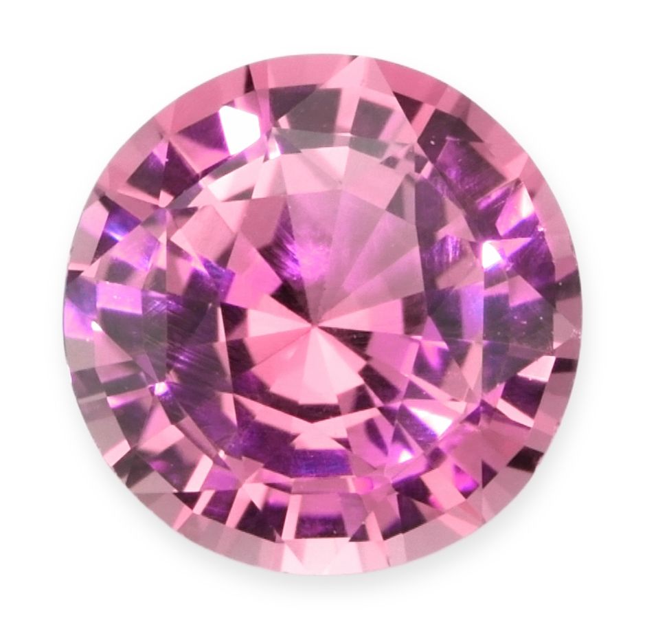 Szafir 1,19 ct, różowy, szlif okrągły