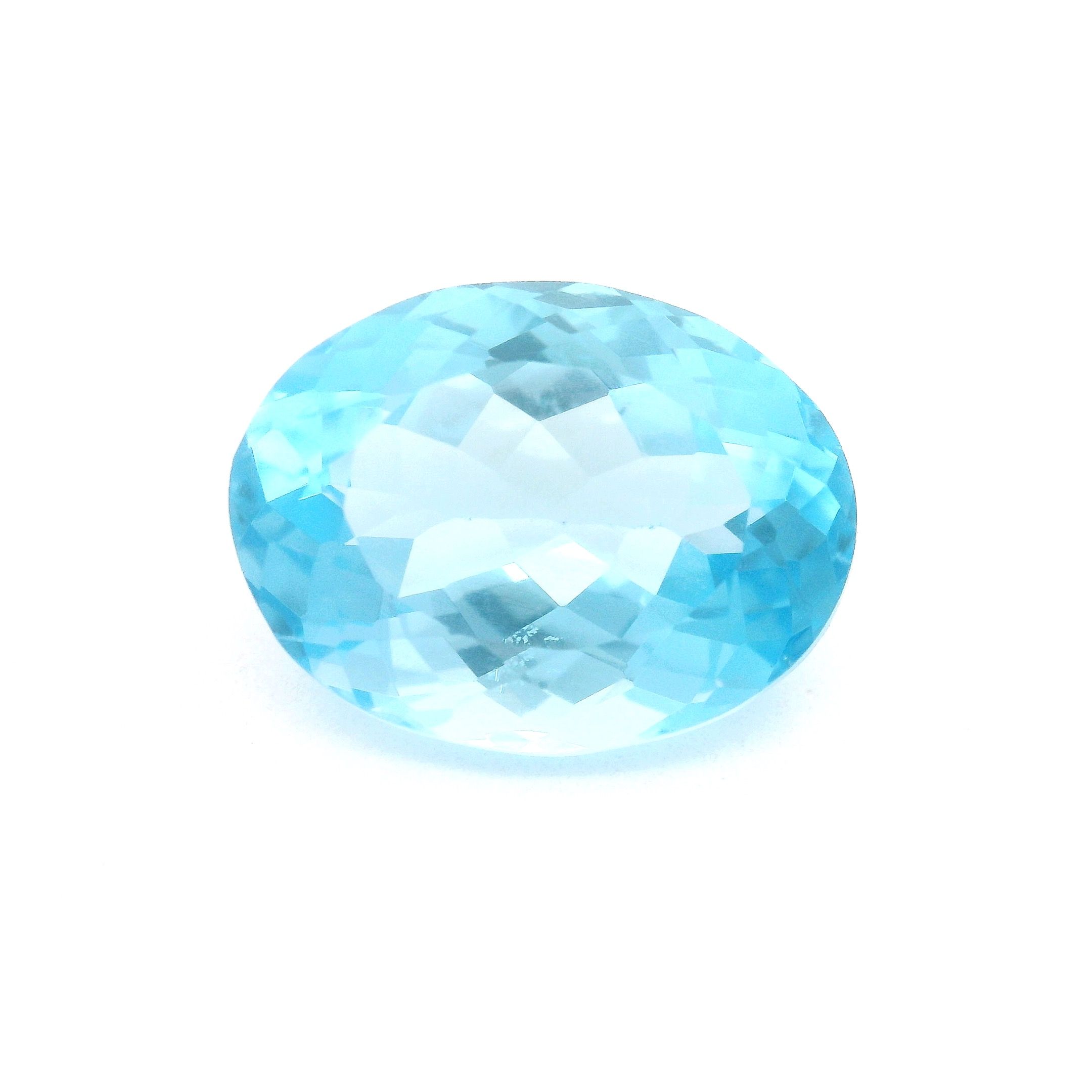 TOPAZ FACETED 8.12ct BLUE Medium intense EC REST_OF_AFRICA HEATED