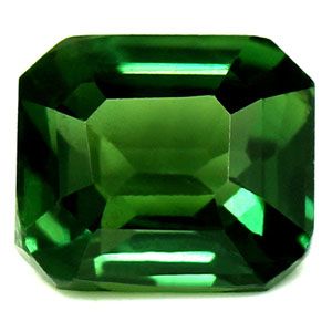 Szafir 1,10 ct, zielony, szlif szmaragdowy