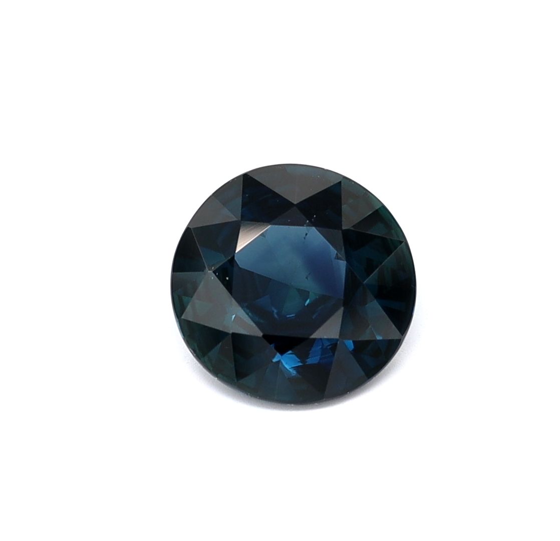 Szafir 1,47 ct, niebieski, szlif okrągły