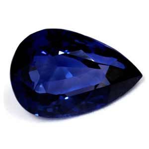 Szafir 3,28 ct, niebieski, szlif gruszka