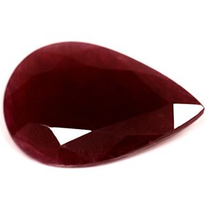 Rubin 11,06 ct, czerwony, szlif gruszka