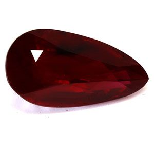 Rubin 2,04 ct, czerwony, szlif gruszka