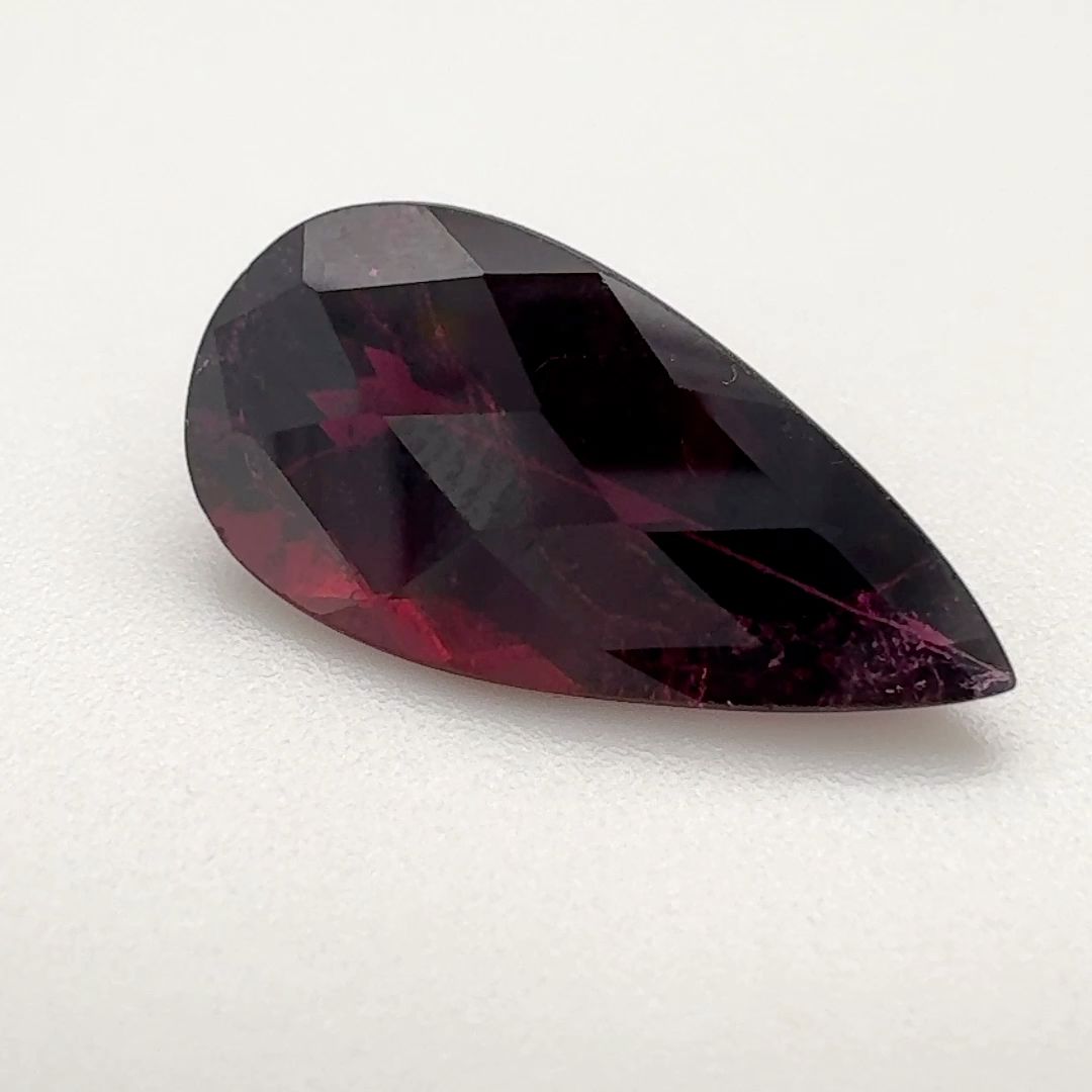 TOURMALINE FANCY 3.21ct RED Deep Red MI BRAZIL NONE