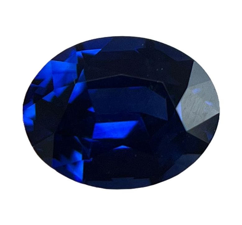 Szafir 2,53 ct, niebieski, szlif owalny