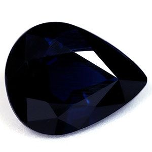 Szafir 2,19 ct, niebieski, szlif gruszka