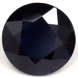 Szafir 1,07 ct, niebieski, szlif okrągły