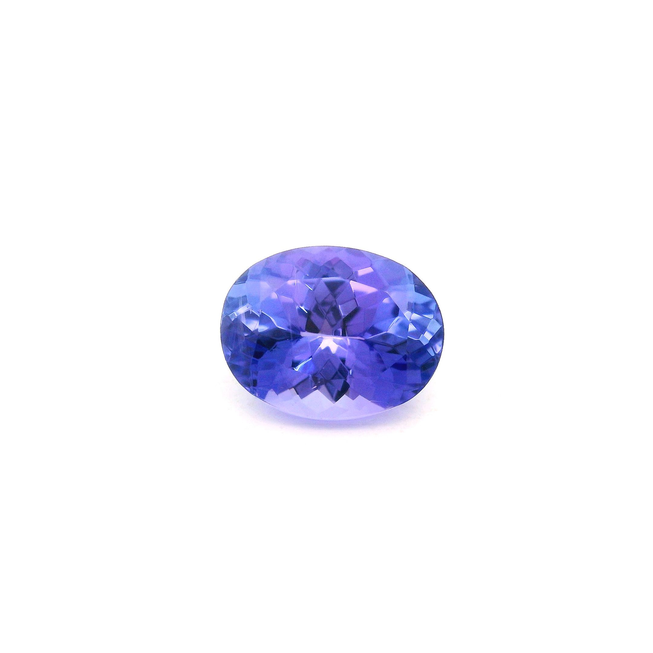 Tanzanit 2,08 ct, niebieski, szlif owalny