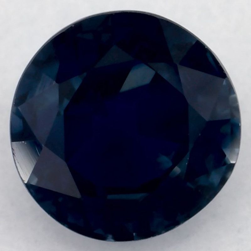 Szafir 3,13 ct, niebieski, szlif okrągły