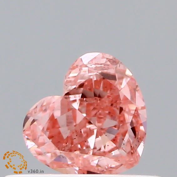 0.43 CT Fancy Vivid Pink HEART
