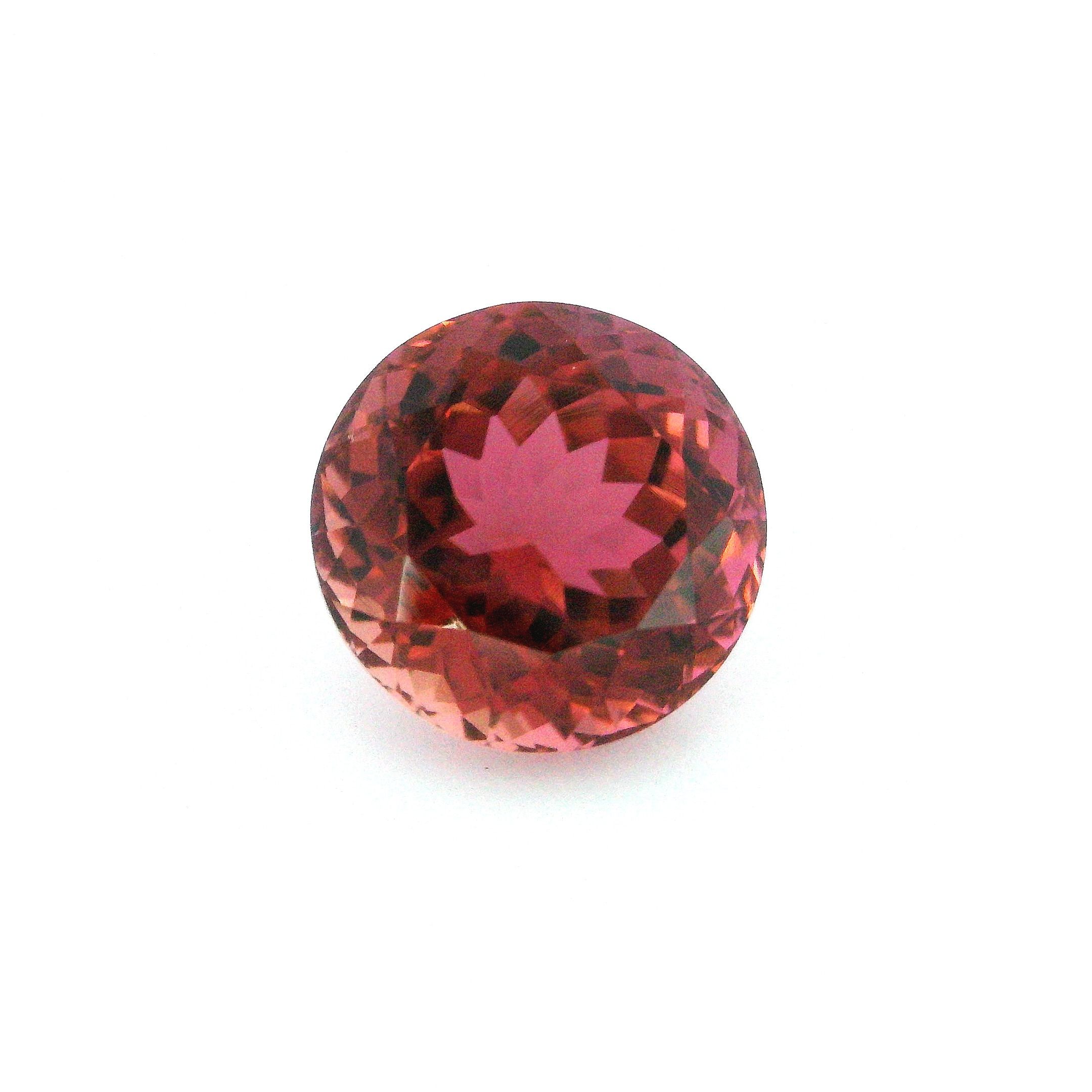 Turmalin 5,74 ct, różowy, szlif okrągły
