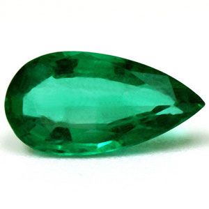 Szmaragd 1,37 ct, zielony, szlif gruszka