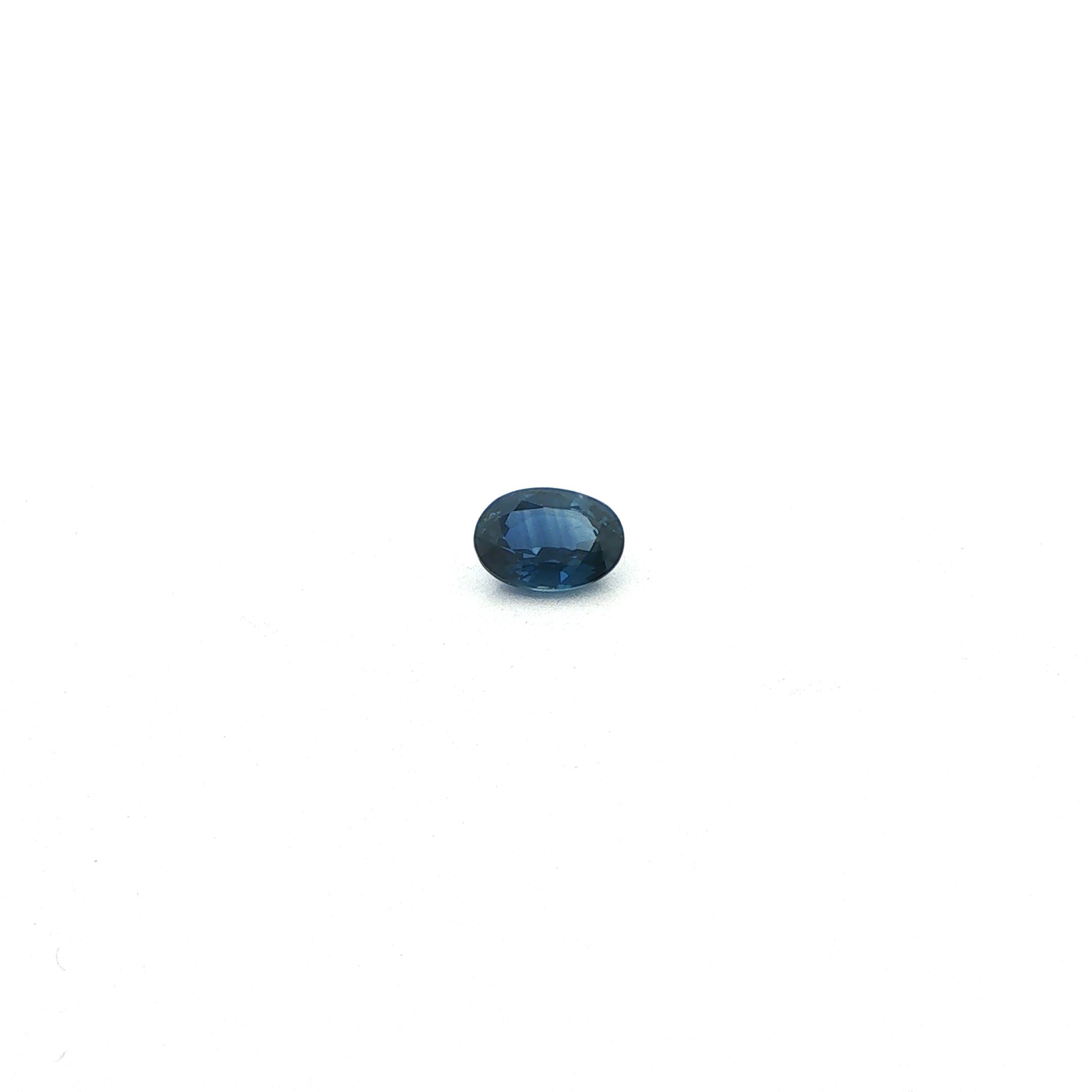 Szafir 1,14 ct, niebieski, szlif owalny