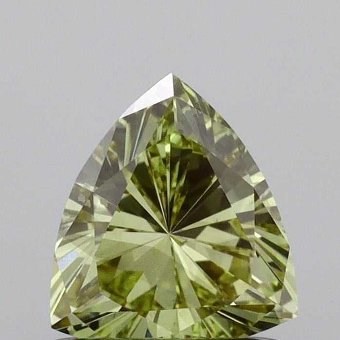 0.67 CT Fancy Intense Green TRIANGULAR