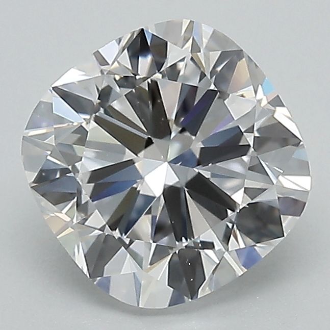 2-carat cushion diamond with D color, null cut, and VS2 clarity.