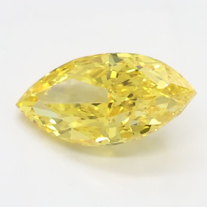 0.79 CT Fancy Vivid Yellow MARQUISE