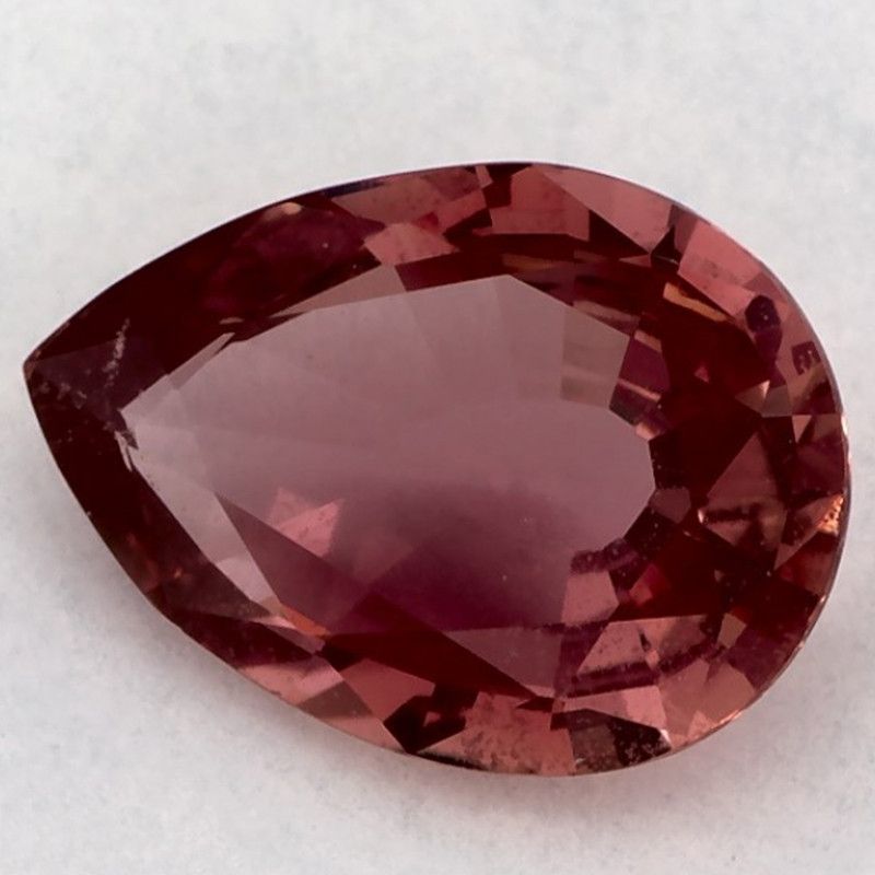 Szafir 1,25 ct, różowy, szlif gruszka