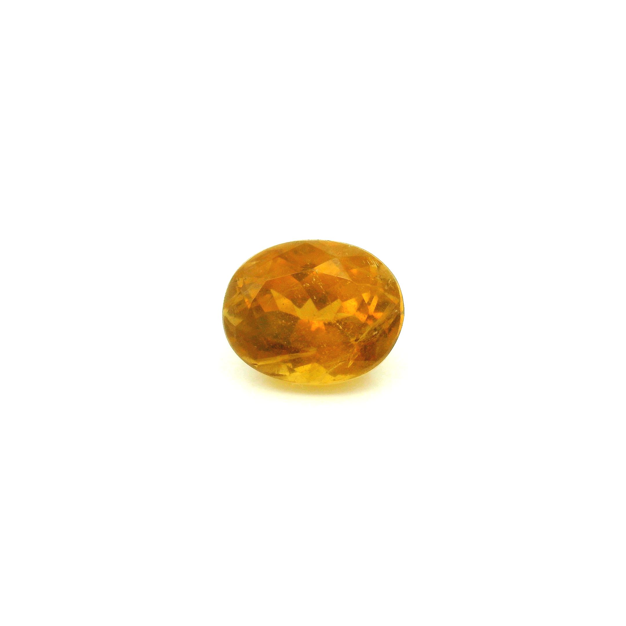 Aleksandryt 1,62 ct, żółty, szlif owalny