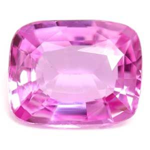 Szafir 1,06 ct, różowy, szlif cushion