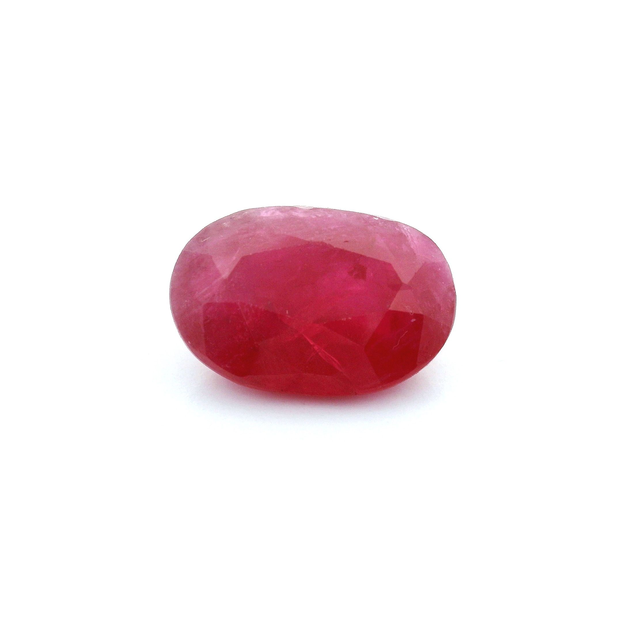 RUBY FACETED 4.1ct RED Medium Intense MI MOZAMBIQUE HEATED