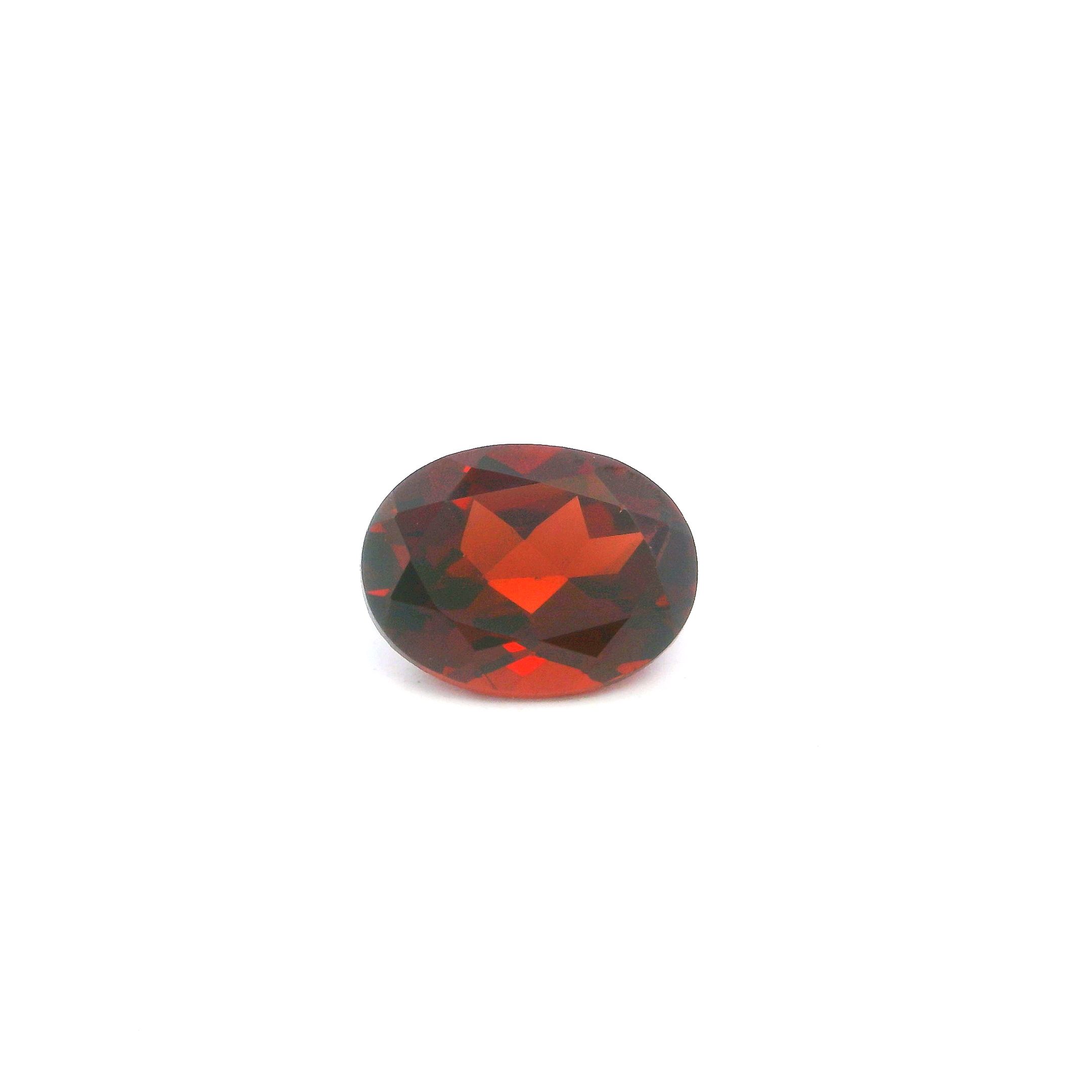 Granat 1,58 ct, czerwony, szlif owalny