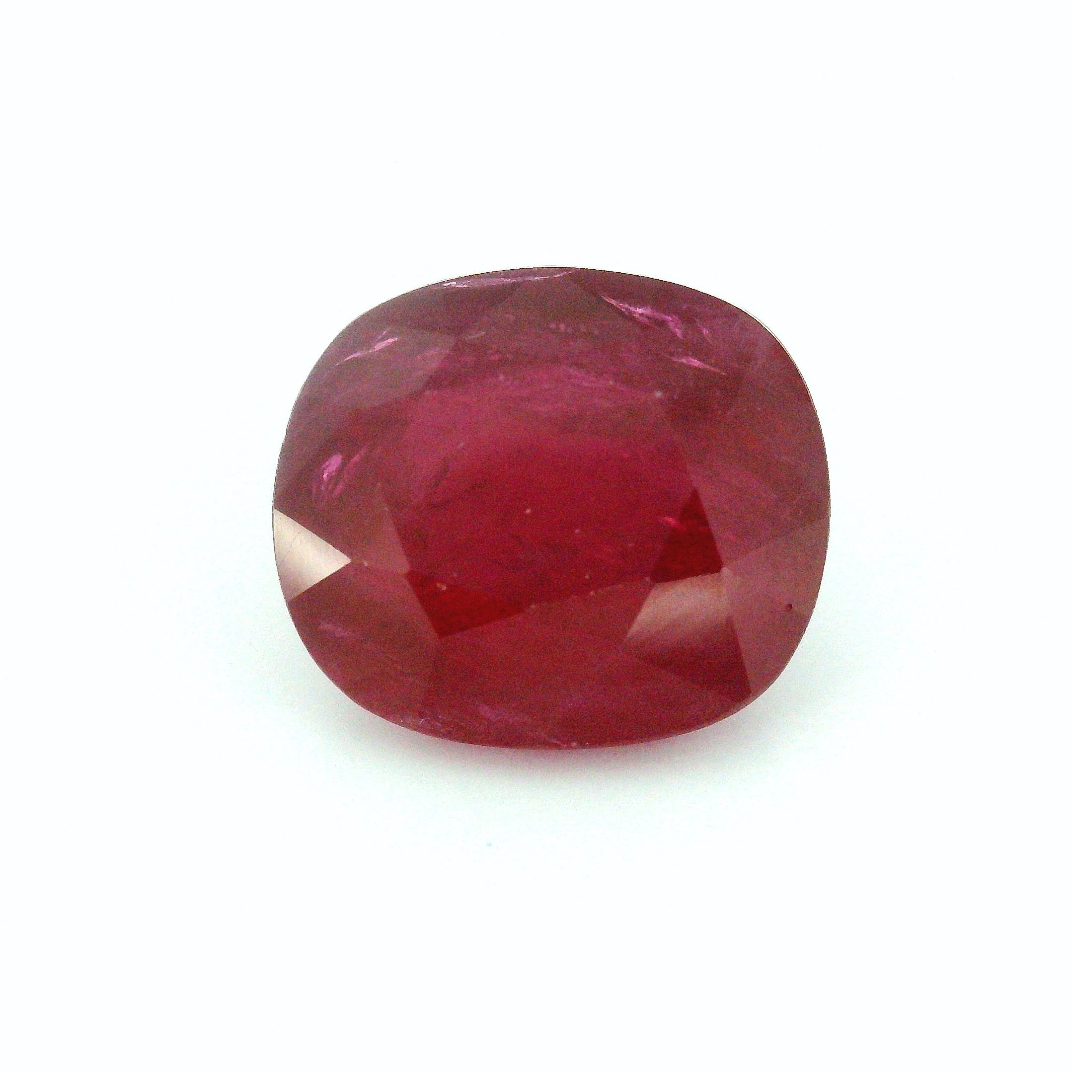 Rubin 9,51 ct, czerwony, szlif cushion