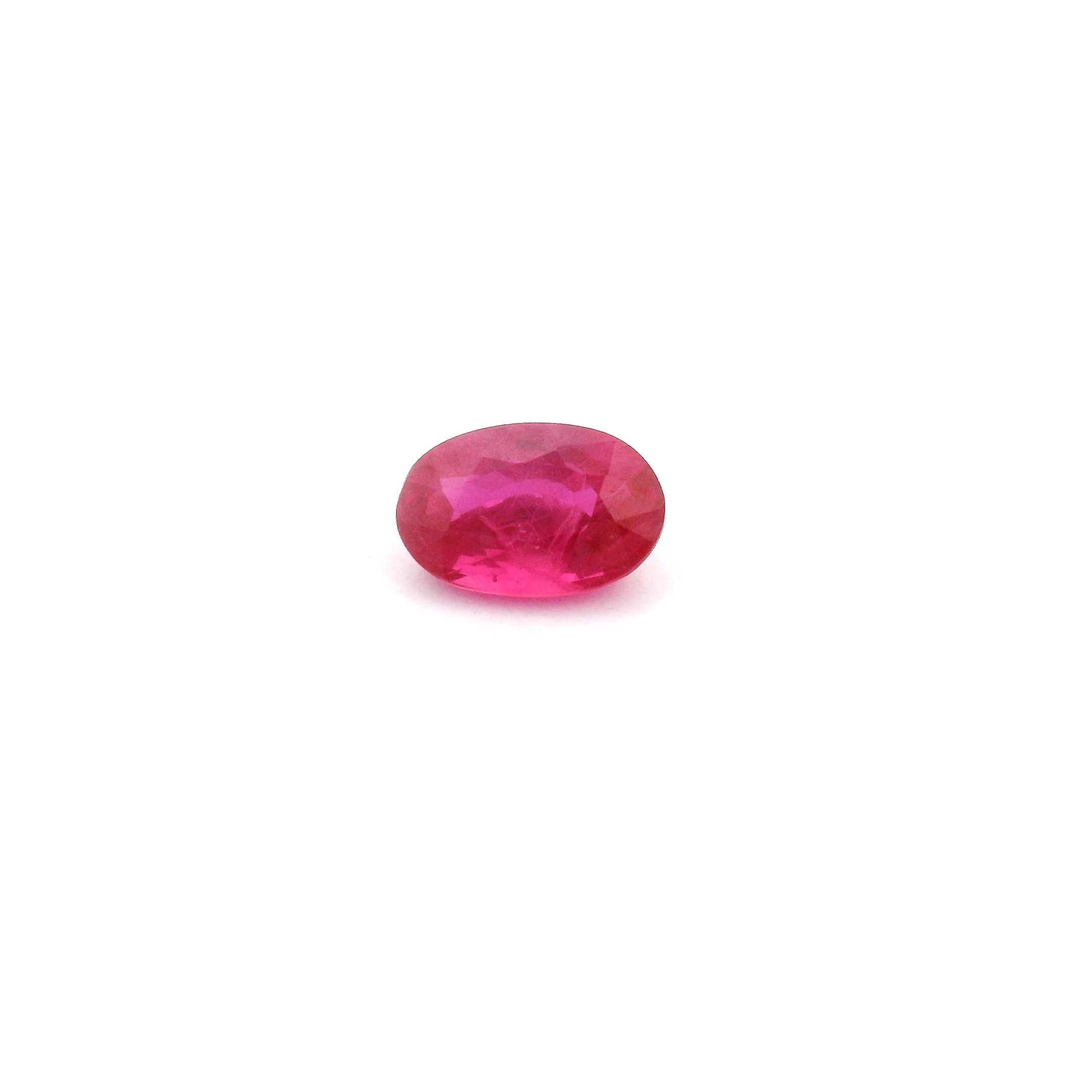 RUBY FACETED 0.68ct RED Medium Intense SI MOZAMBIQUE HEATED