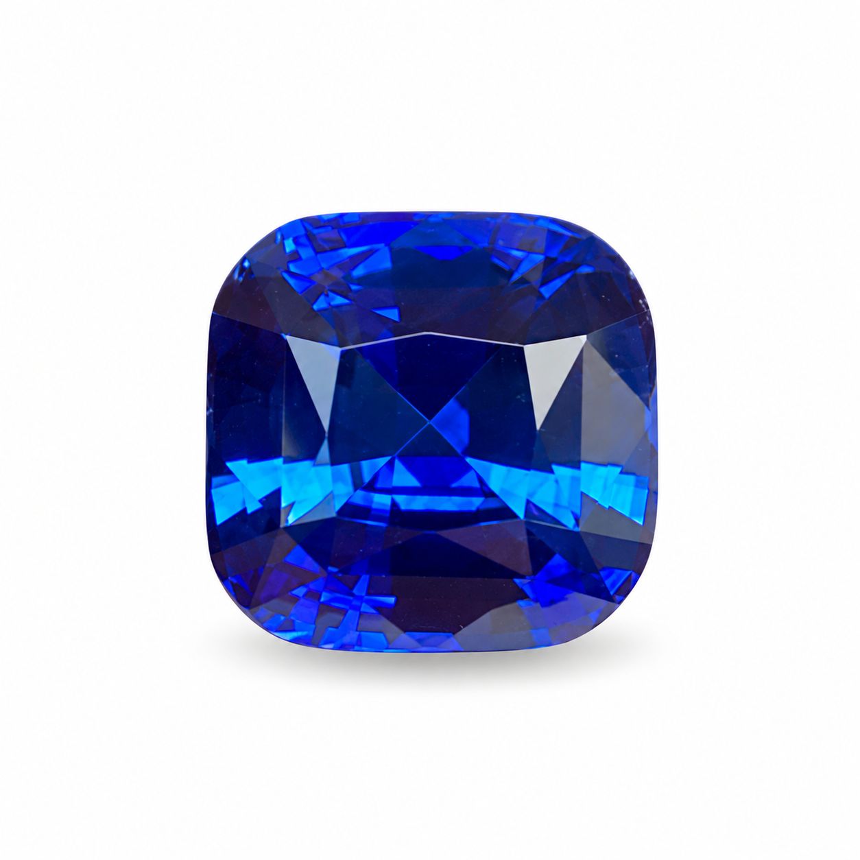3.16 Carat Blue Cushion Sapphire