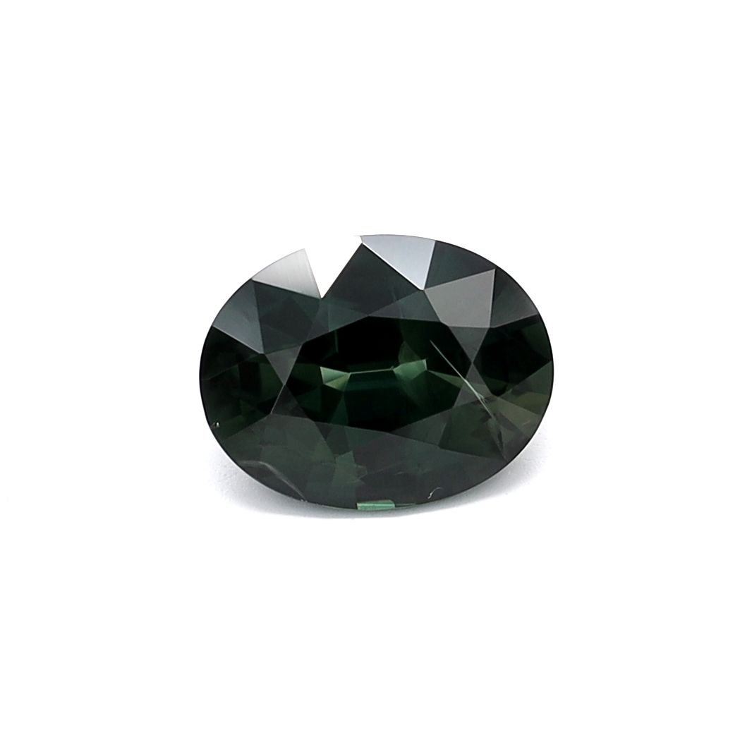 SAPPHIRE FACETED 1.26ct GREEN GREEN EC AUSTRALIA HEATED