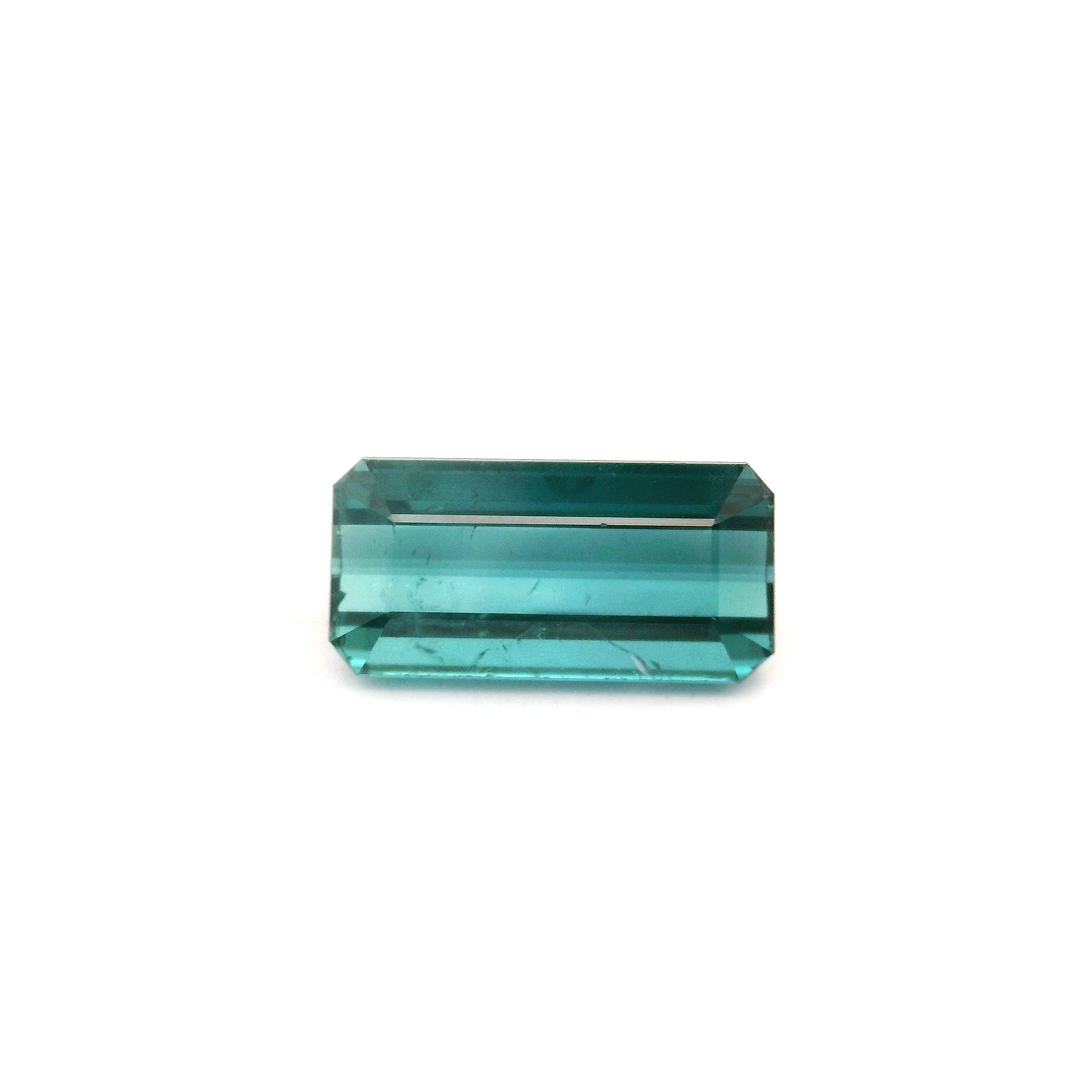 Turmalin 2,84 ct, niebieski, szlif ośmiokątny