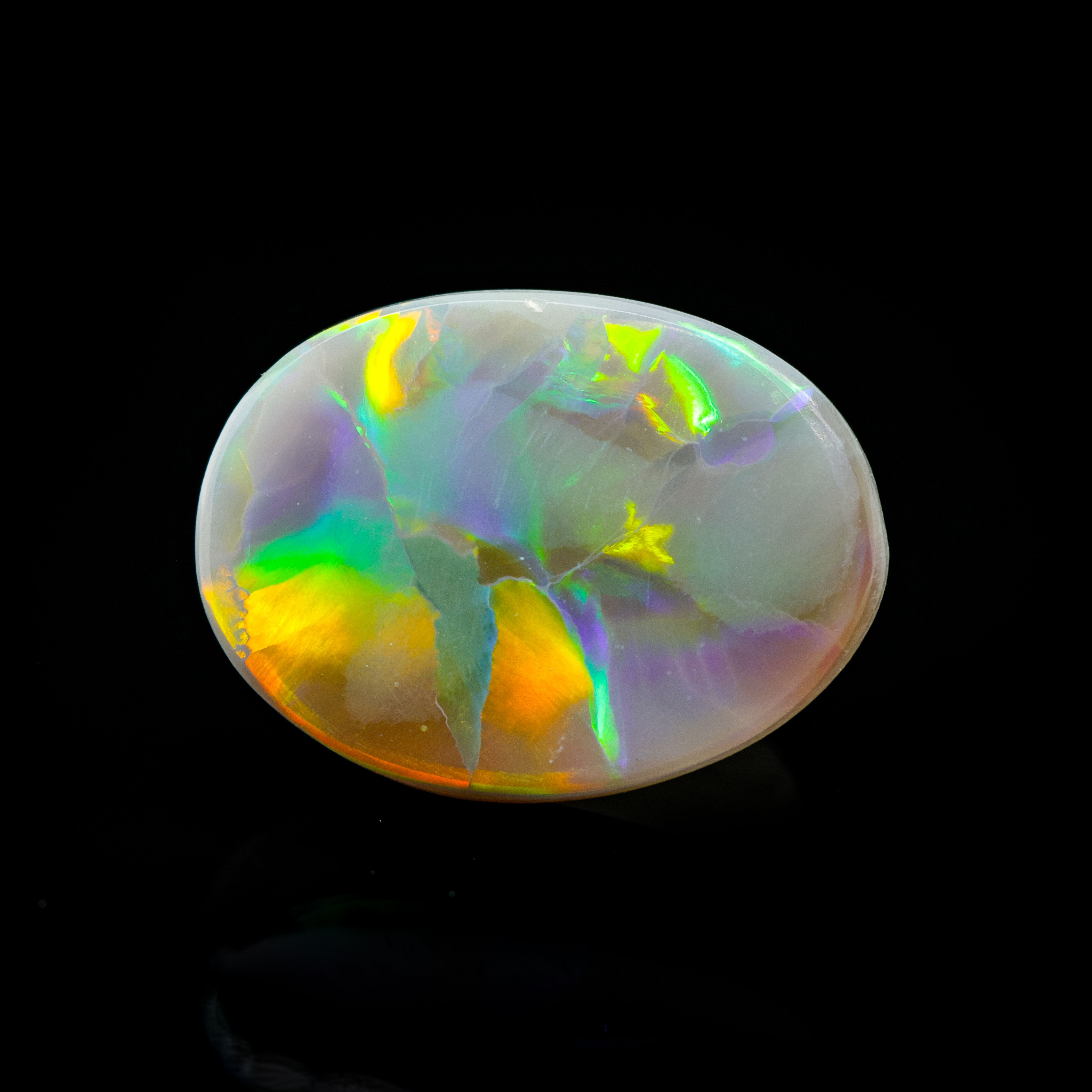 OPAL FACETED 2.64ct BLACK Semi-Black EC AUSTRALIA NONE