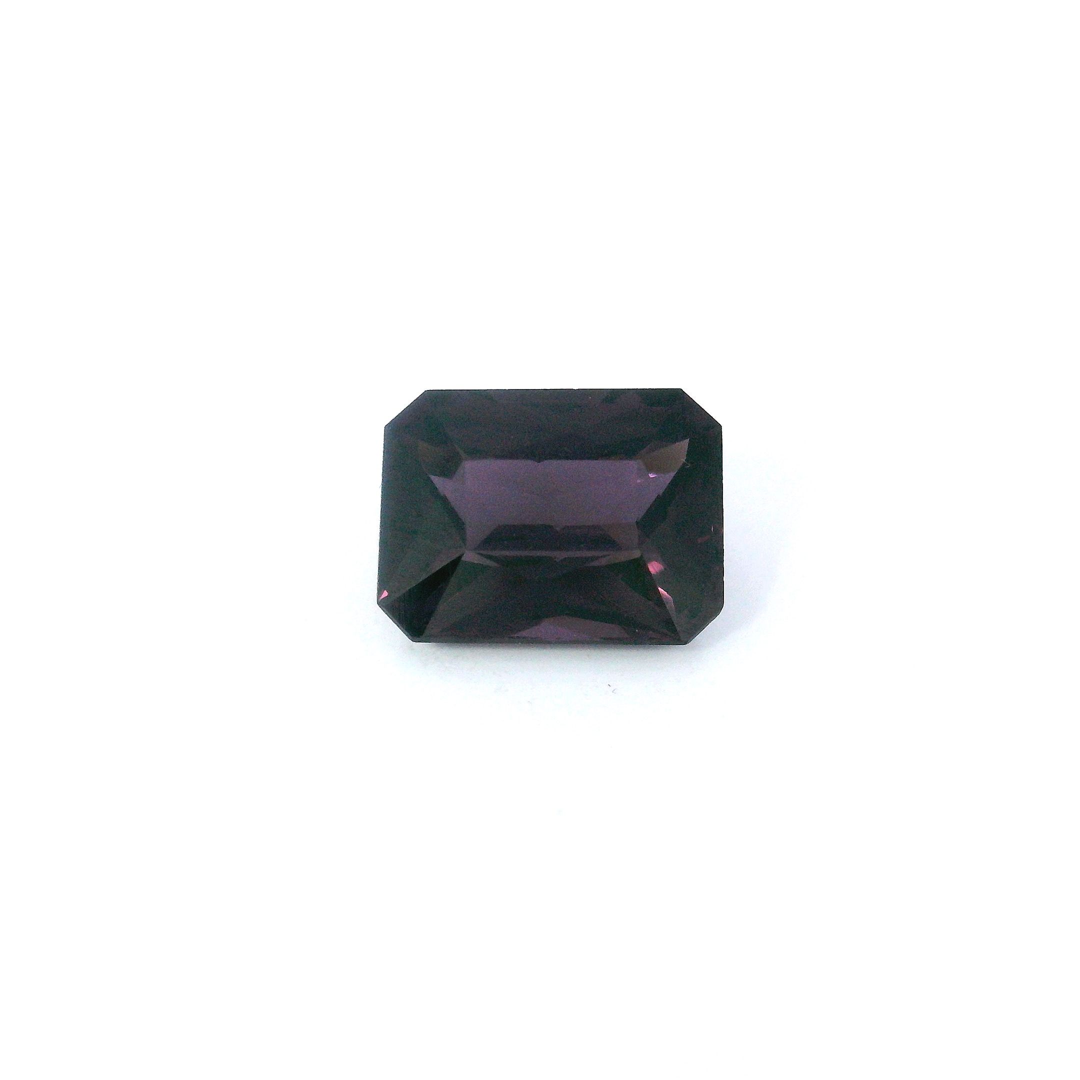 Spinel 1,97 ct, purpurowy, szlif ośmiokątny