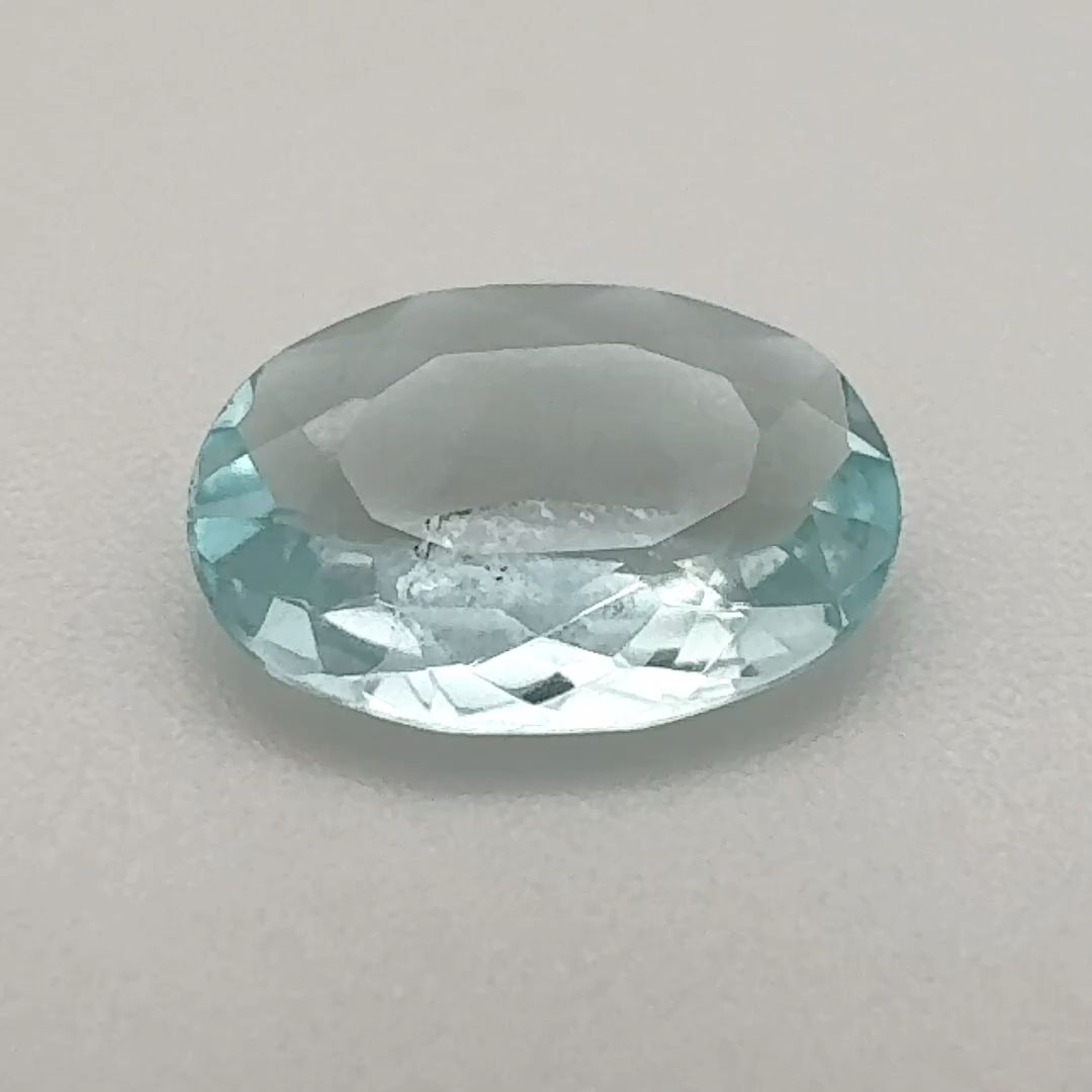 AQUAMARINE FACETED 1.16ct BLUE Light Blue SI BRAZIL NONE