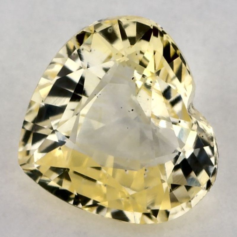 Szafir 1,62 ct, żółty, szlif serce