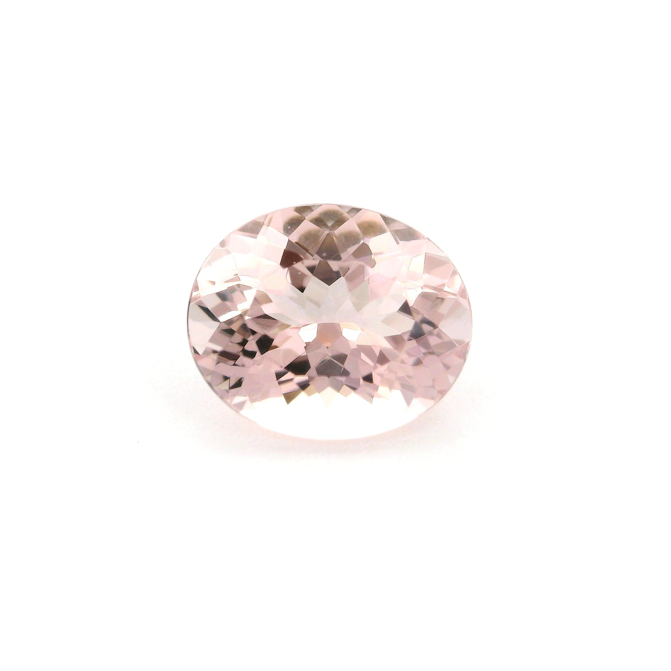 Morganit 4,58 ct, różowy, szlif owalny