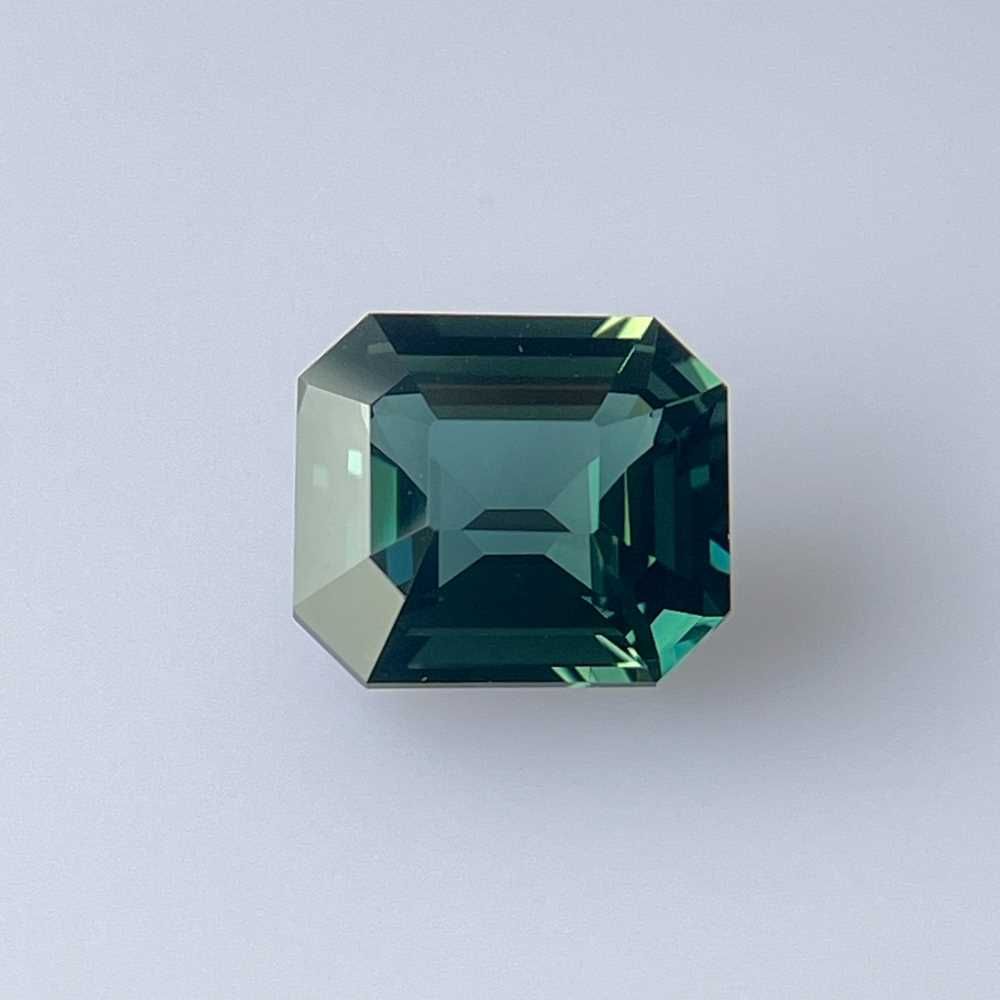 Szafir 5,36 ct, morski, szlif ośmiokątny