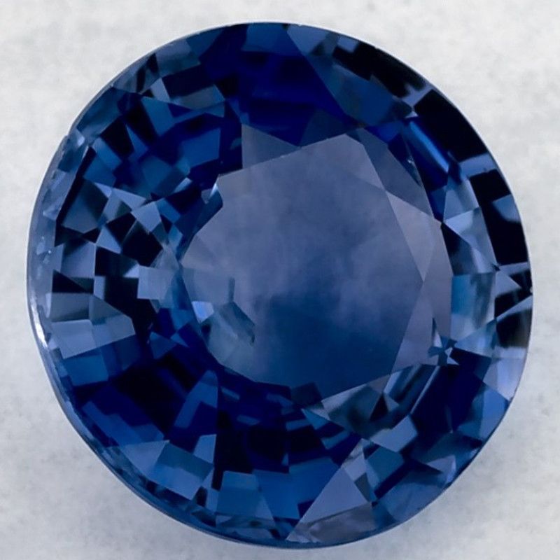 Szafir 2,19 ct, niebieski, szlif okrągły