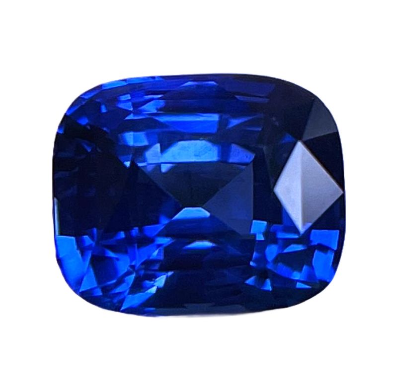 Szafir 2,38 ct, niebieski, szlif cushion