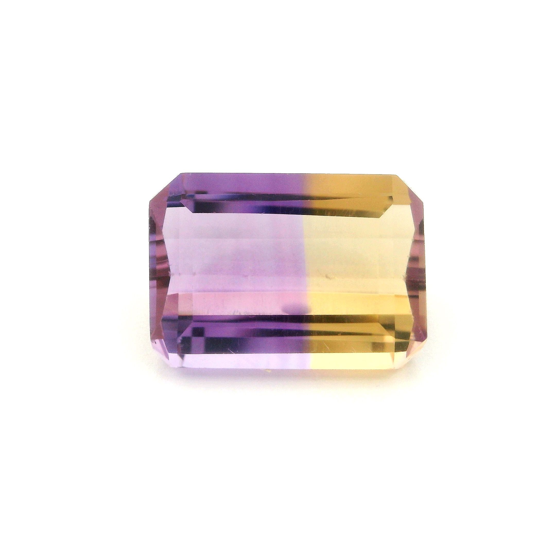 Ametryn 7,50 ct, dwubarwny, szlif ośmiokątny