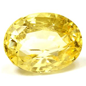Szafir 7,01 ct, żółty, szlif owalny