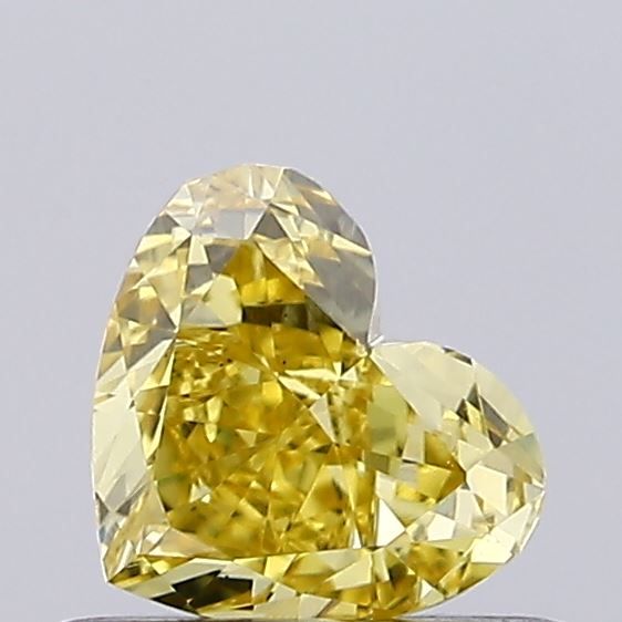 0.49 CT Fancy Intense Yellow HEART